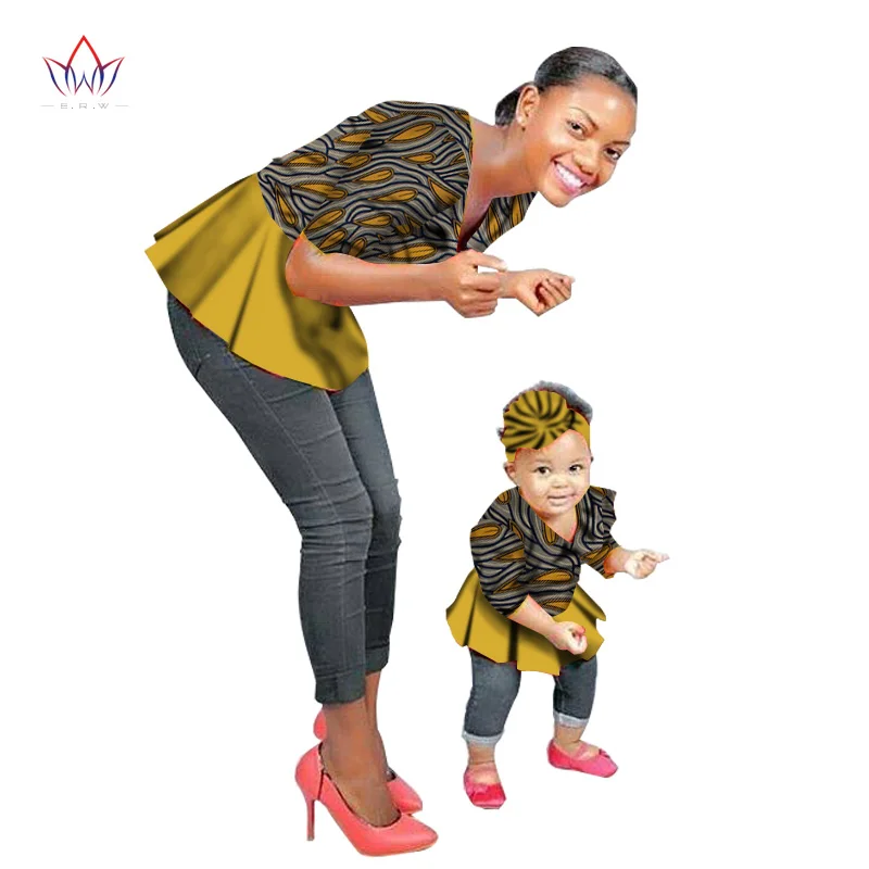 New Summer New Fashion Family Matching Clothes Brand Mother And Baby Family Clothing Tops Family African Clothing None BRWYT46