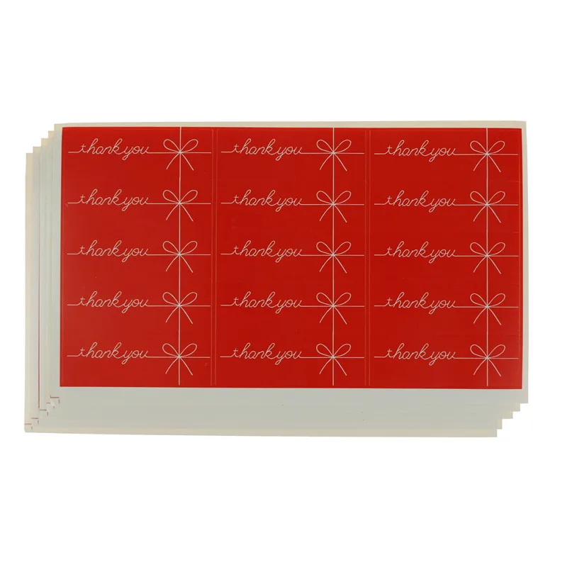 75 шт./компл. спасибо лук клей Стикеры s прямоугольник ручной работы торт упаковка
