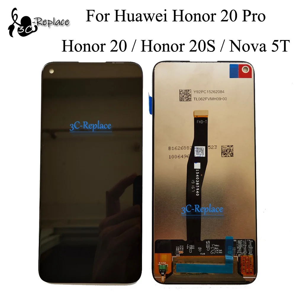 ЖК дисплей для Huawei Honor 20/Nova 5T сенсорный экран с дигитайзером в сборе Замена 20 Pro /