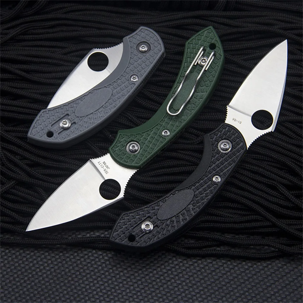 

Folding Fruit Knife C28/815Cr15Mov/440 Blade Pocket Knife Nylon/Carbon Fiber Handle Tactical Camping Outdoor Knife EDC Tools