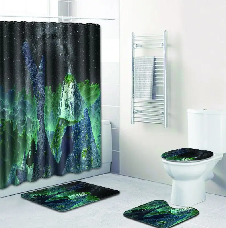 

Zeegle Toilet Seat Cover WC Mat Set Non Slip Microfiber Floor Mats Bathroom Kitchen Carpet Doormats Washable Rug