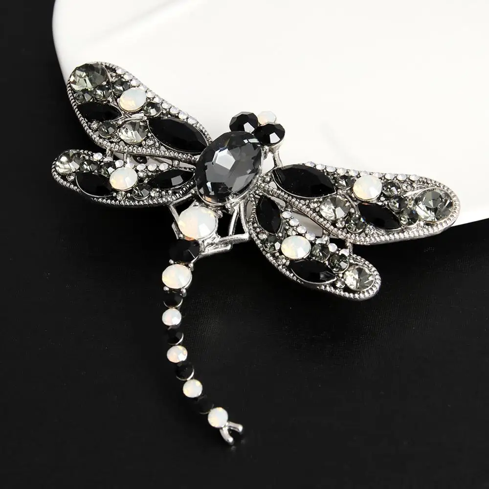 JUJIE Модные Разноцветные броши в виде стрекозы с кристаллами для женщин, винтажная Мужская брошь в виде насекомых, животных, булавки, ювелирные изделия, Прямая поставка