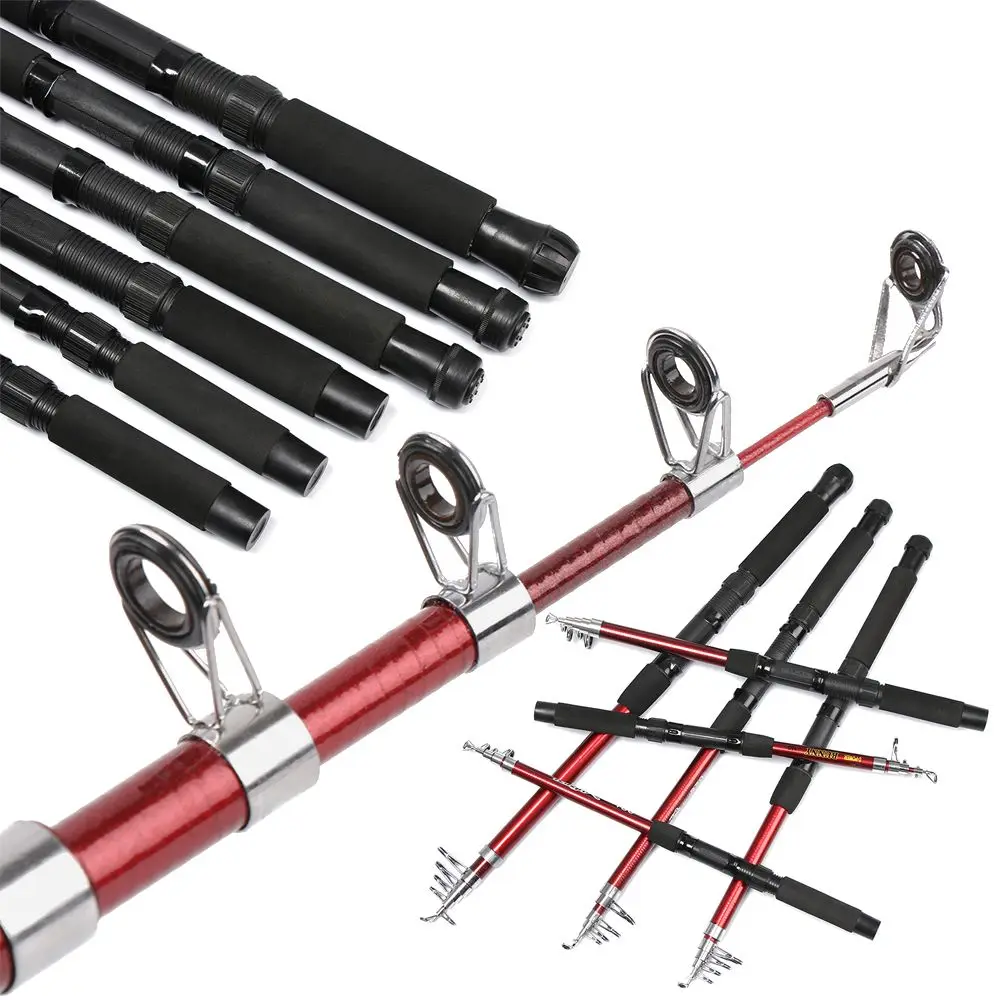 Портативная телескопическая удочка из стекловолокна для морского спиннинга