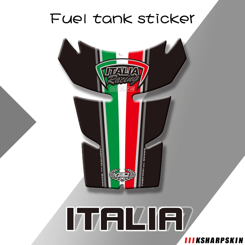 

Motorcycle fuel tank protection pad body non-slip sticker 3D fish bone decals suitable for Ducati 848 1098 1198 Italia