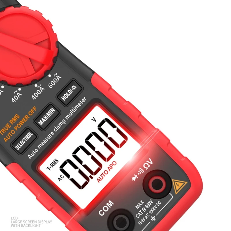 

X7AB AC 0-600A Clamp Meter Multimeter High Precision NCV Diode True Rms with Flashlight Backlight DC1000V AC750V TA8315A