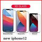 Закаленное стекло 9D для iphone 12 Pro, 13, Защита экрана для iphone 13Pro, 13 Mini, 12 Pro Max, стеклянная пленка
