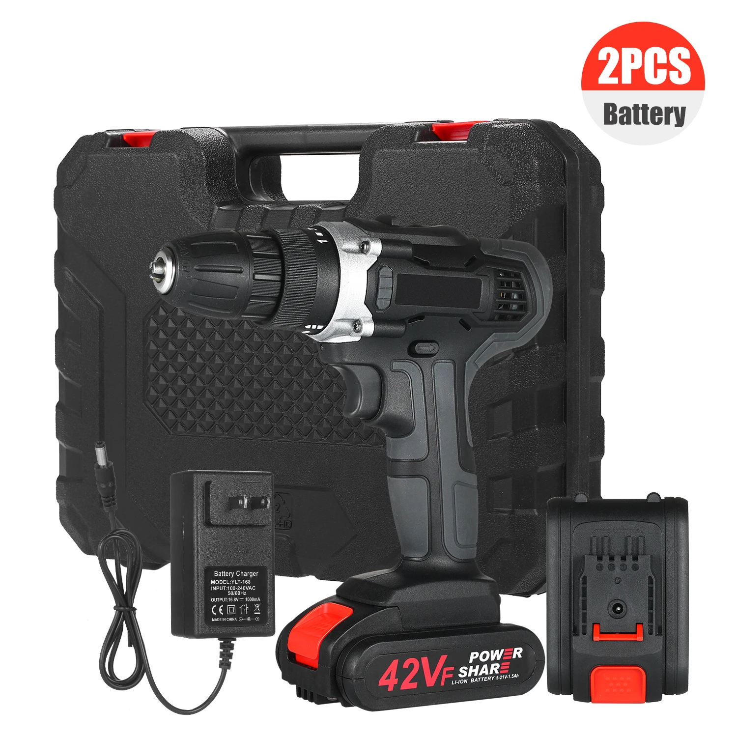 

Electric Drill Cordless Drill Mini Dirve Kit Cordless Electric Screwdriver 2 Speed Brushless Cordless Power Drill Charger Torque