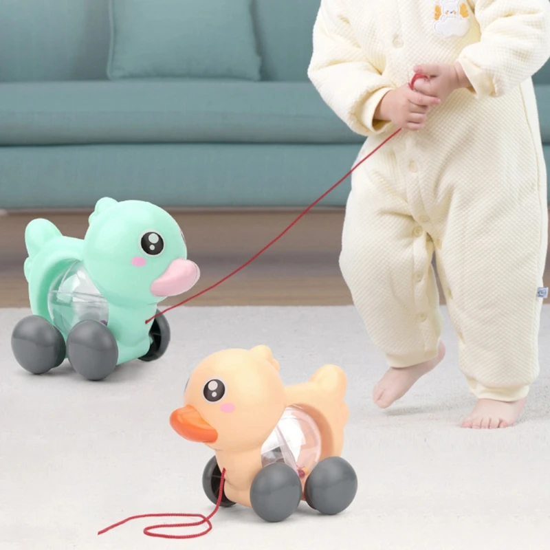 

Pull Along Toy for Baby, Duck Whistles As Toddlers Pull It With Bead Coaster Developmental Toys for Children