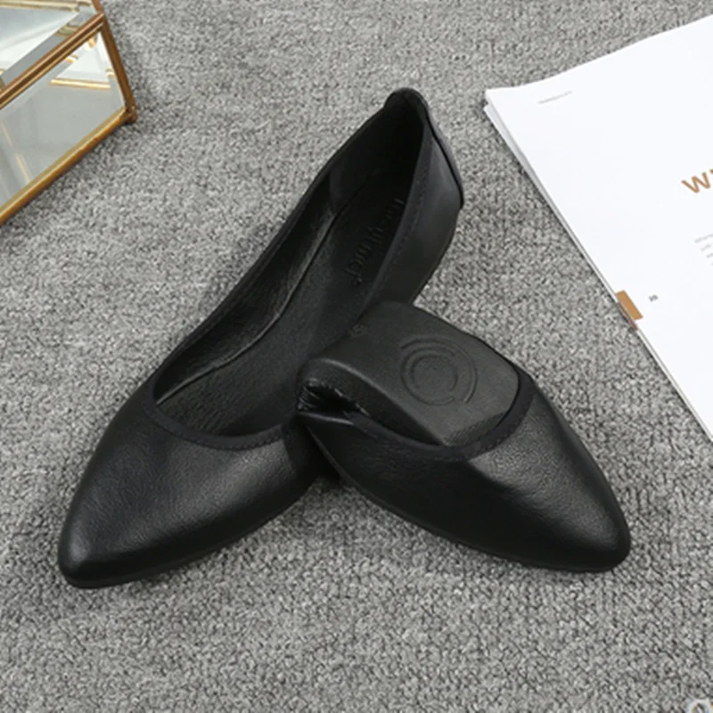 Mujer Mocasines/милые весенние туфли на плоской подошве с острым носком Дышащая обувь
