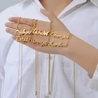 Ожерелье с именем на заказ, персонализированная табличка из нержавеющей стали с именем на заказ с кулоном в виде сердца и короны, ожерелье для женщин, подарок