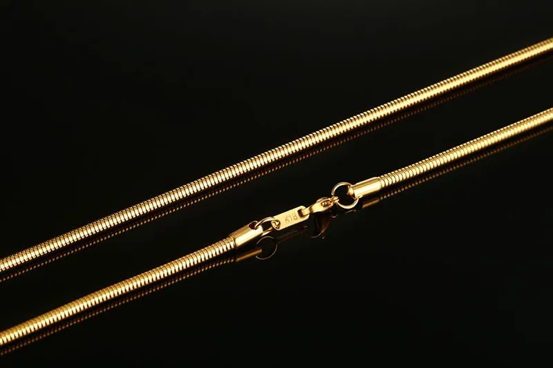 Meaeguet Золотая змея/коробка/Висячие/панцирные/плоские/крученые ожерелья с штампом для мужчин и женщин цепочка из нержавеющей стали 24 дюйма