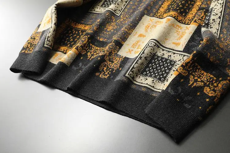 

Men Luxury gentleman Cotton Paisley West Coast CRIPS BLOODs Casual Sweaters pullover Asian Plug Size High quality Drake #D31