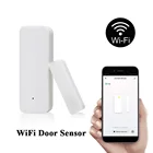 Tuya Smart WiFi датчик для двери дверь открытойзакрытый детекторы, Wi-Fi, app-уведомление оповещения охранной сигнализации Поддержка Alexa Google Home