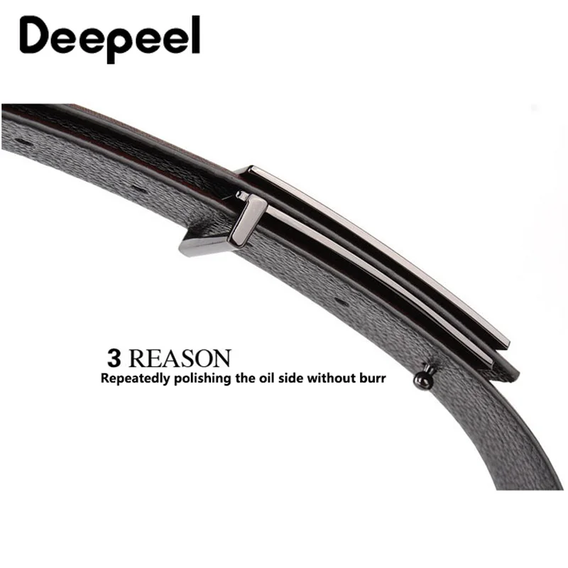 Deepeel, 3,4 см* 105-125 см, натуральная кожа, гладкая Пряжка, Harajuku, ремень, роскошная Мода, Воловья кожа, деловой пояс для отдыха, YB248