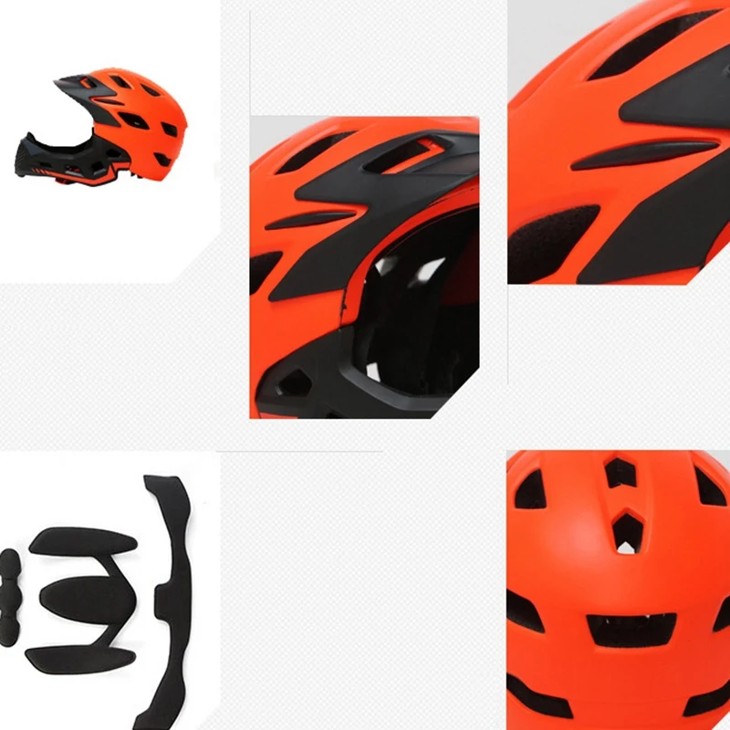 Children'S Cycling Helmet Sliding Balance Car Speed Skating Mountain Black Plus Orange | Спорт и развлечения