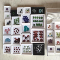 wholesale 10pcs square loose diamond display package box plastic memory sponge gem stone beads pendant organizer holder showcase
