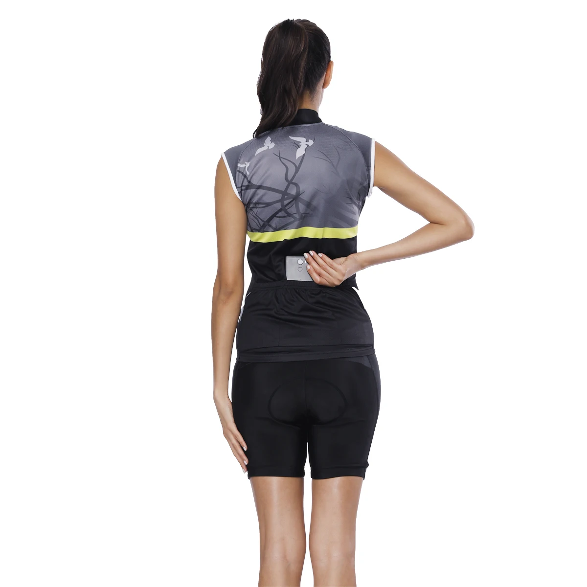 

Summer Quality Breathable Women Black Sleeveless Cycling Apparel Reflective Vest Camiseta Sin Mangas Deporte Hombre