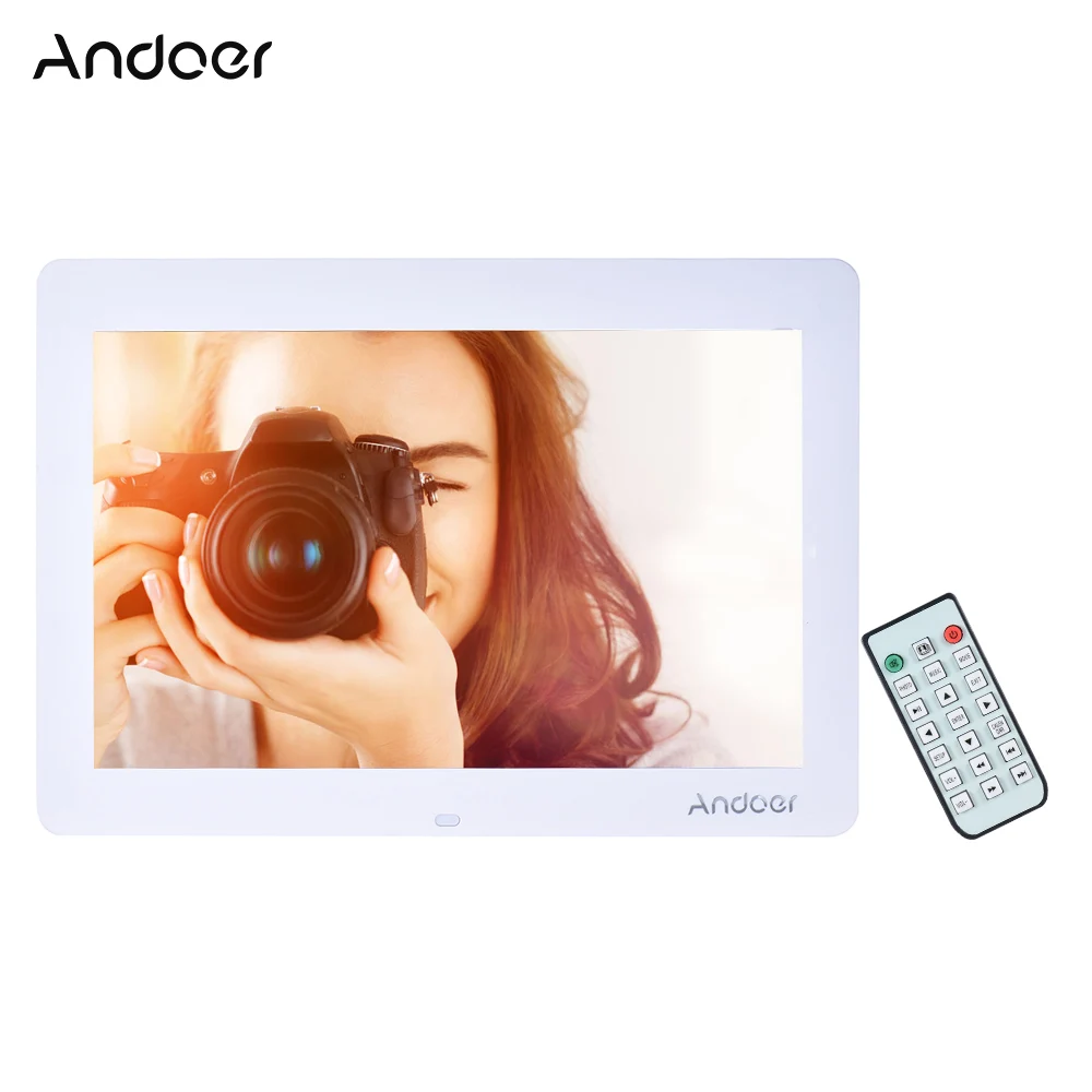 Andoer 1" в ширину Экран HD светодиодный цифровая фоторамка цифровая Высокая Разрешение 1280*800 электронные фото рамка пульт управления