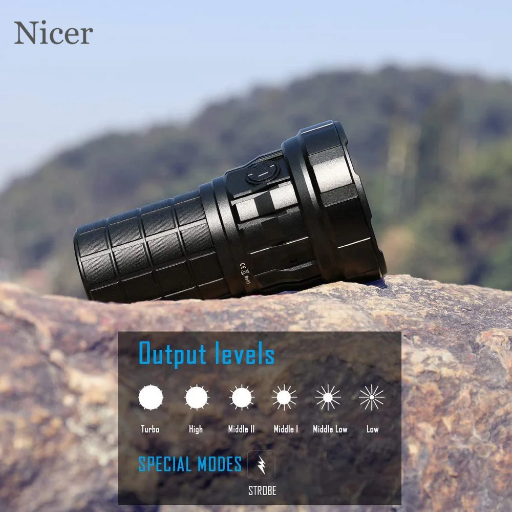 Online IMALENT LED Taschenlampe 18000LM R60C USB Hohe Leistungsstarke Licht Wasserdicht Mit 21700 Batterie Höhlenforschung Patrouillieren Suche Angeln