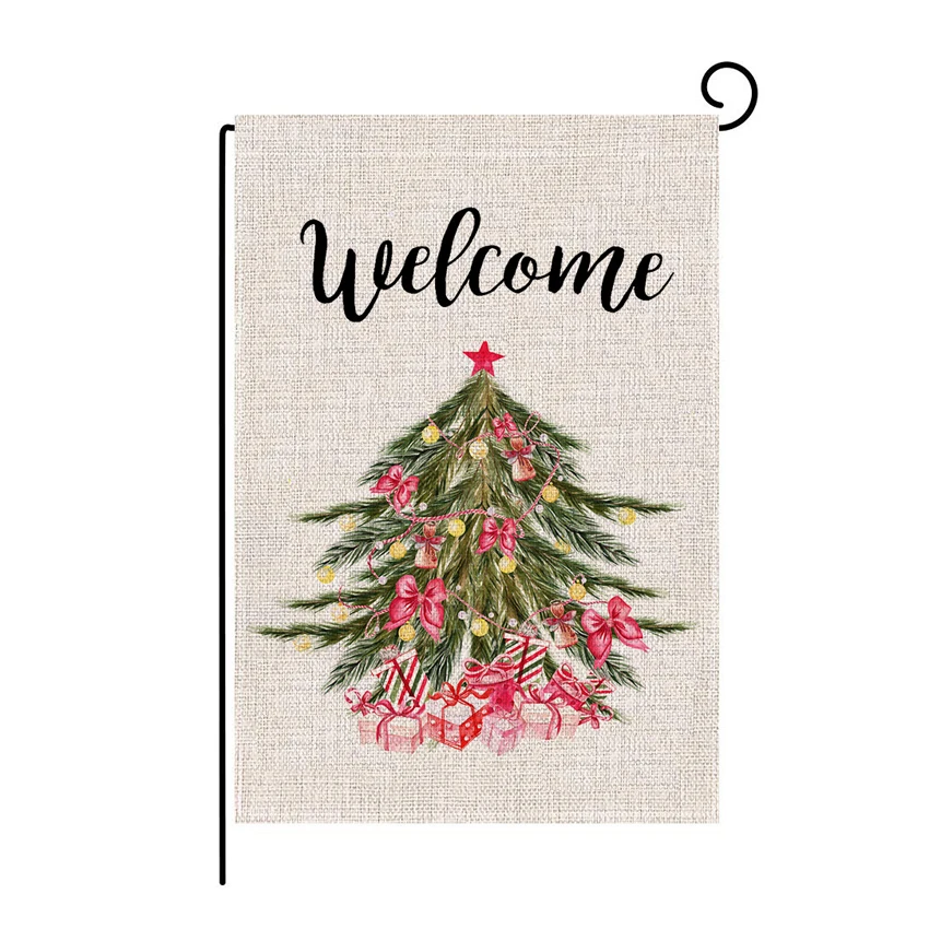 

Christmas Santa Claus Decorative Winter Welcome Garden Flag Banner Party Home Banner Party Home Santa Murals New Year