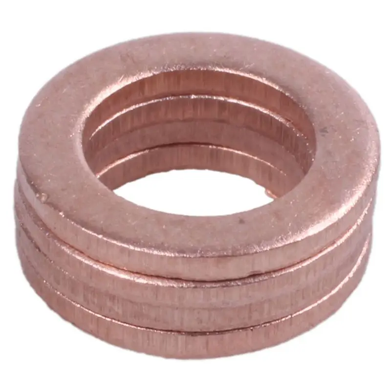 

50 Pcs Copper Crush Washer Flat Seal Ring Fitting 6mm x 10mm x 1mm