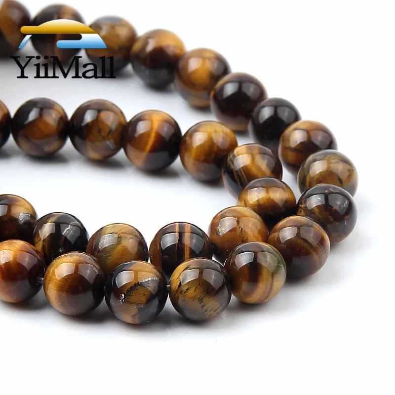 Натуральный камень коричневого цвета золото тигровый глаз Агаты Круглые бусины