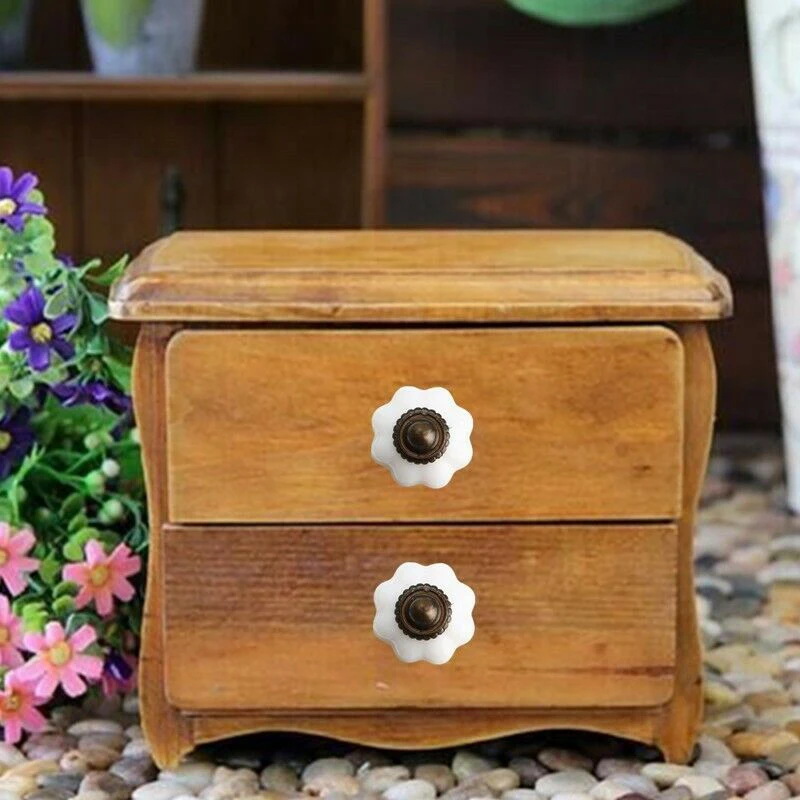 10pcs Vintage Cabinet Knobs Screws 32mmx36mm Home Furniture Pull Handles Drawer Door Decoration | Обустройство дома