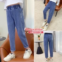 girls letter jeans 2020 new spring and autumn childrens trousers fashion children jeans for girl jeans