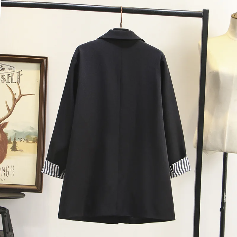 2020 весенний винтажный блейзер для женщин большие размеры модные пальто в полоску