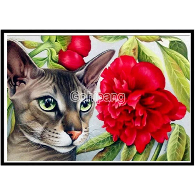 

Diamond Embroidery Animals Flowers and Still Life Internal Room Full Display 5D DIY Rhinestones Square or Round Diamond Decorati