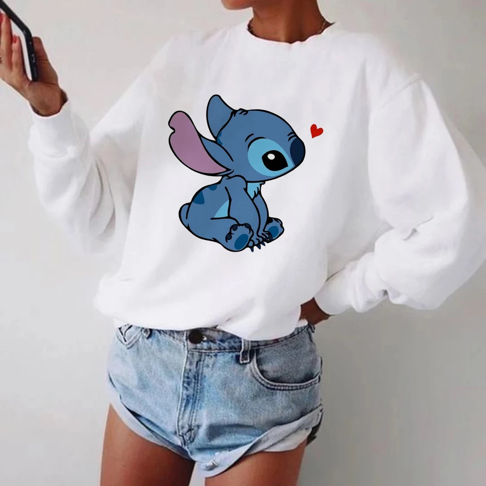 

Disney Couple Lilo Stitch Love Printed Sweatshirt Sports Fashion Harajuku American Apparel Girls Can Do Anything Hipster Clothes