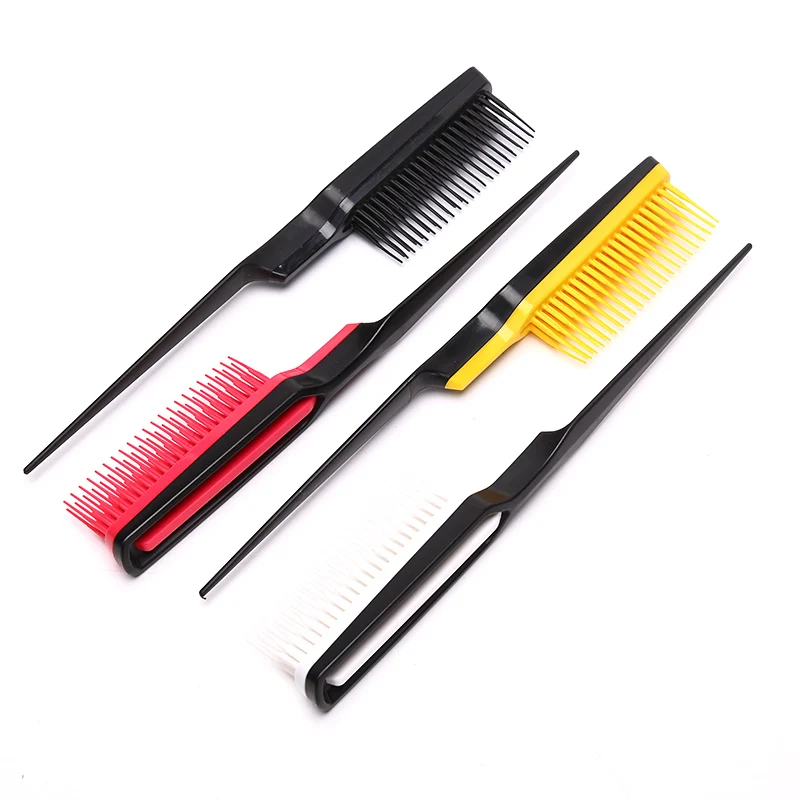 

1pc Professional Hair Comb Pointed Tail Comb Teasing Curly Hair Brush Prevent Hair Loss Styling Comb Multiple Comb Teeth Comb