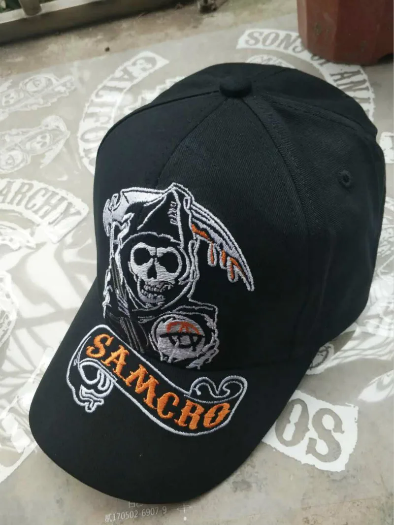 ТВ сыновья анархия взрослых мужчин женщин вышивка патч жнец Crew козырек SAMCRO