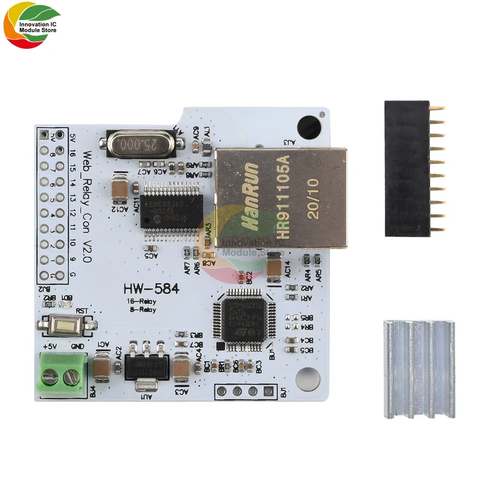 16-канальное сетевое реле управления ENC28J60 28J60 W5100 RJ45 переключатель Интернетом