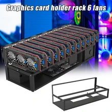 GPU Mining Rig Steel Opening Air Frame Mining,Mining Frame Rig Case Up to 12 GPU For Crypto Coin Currency Mining New