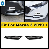 exterior refit kit front bumper fog lights foglight lamps decor cover trim for mazda 3 2019 2022 skyactiv x style accessories