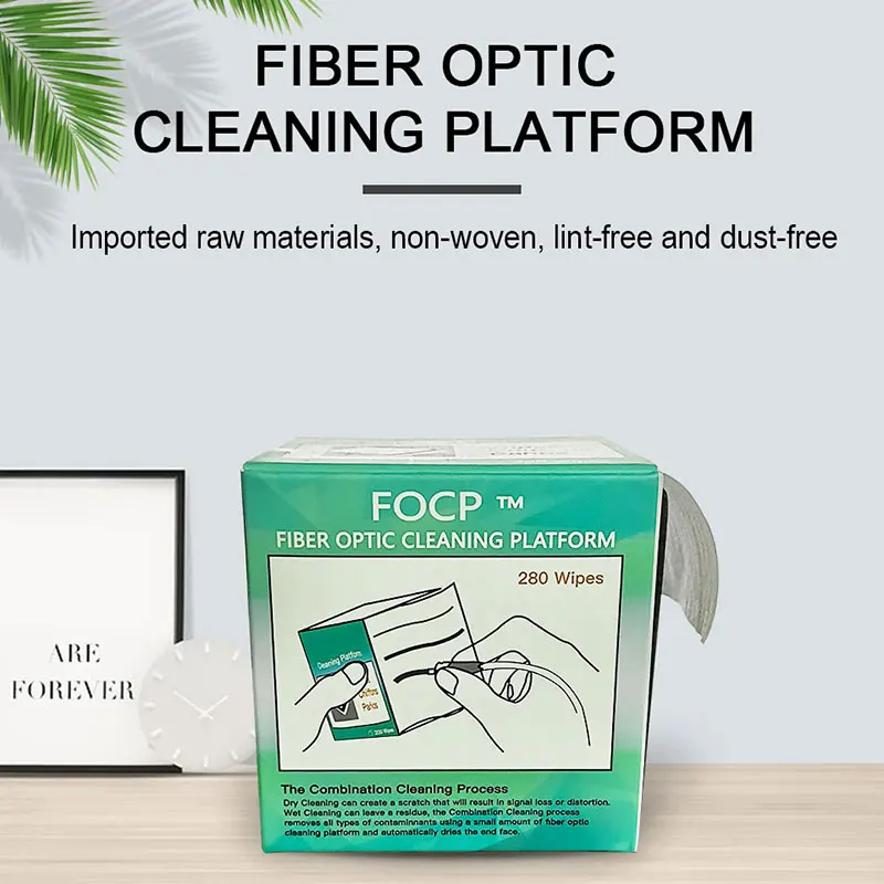 Инструмент для чистки волокна 280 шт./кор. без пыли волоконно оптические влажные