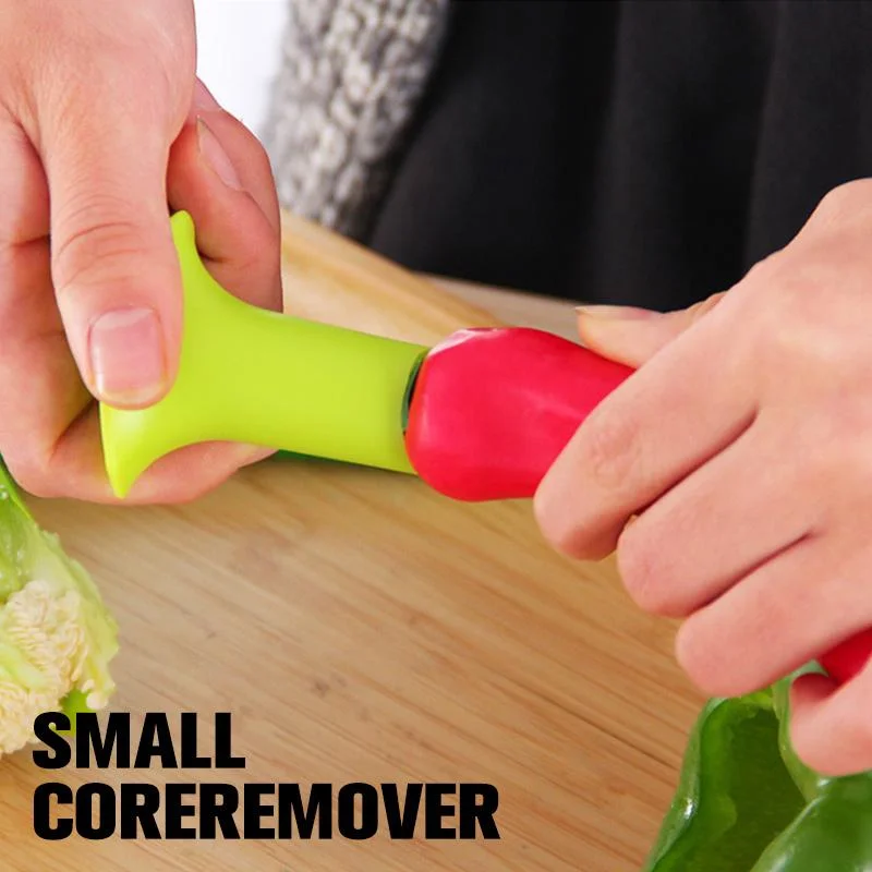 

2Pcs/set Push-n-Twist Pepper Corer Slicer Pepper Seeded Remover Device Tomato Coring Device Fruit Vegetable Cutter Dropship