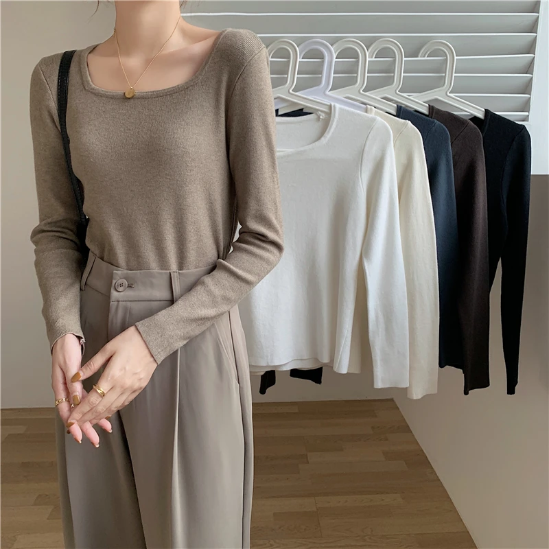 

Cheap wholesale 2021 spring autumn winter new fashion casual warm nice women knitted sweater woman female OL pullover Py9005