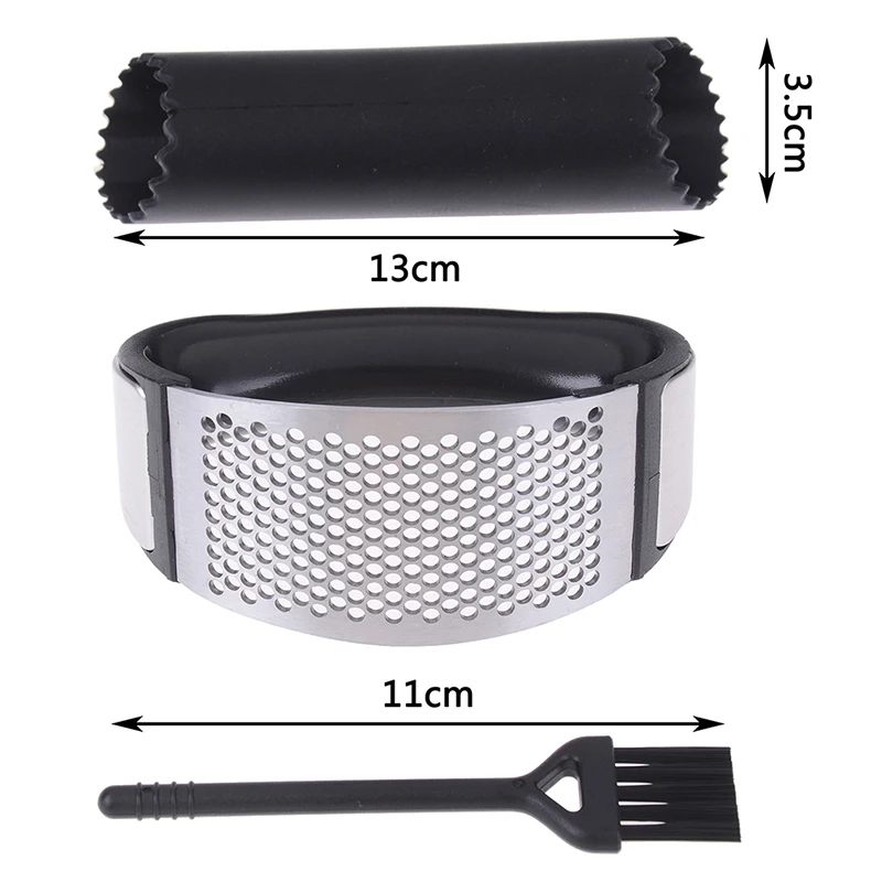 

1PCS Garlic Presses Manual Garlic Mincer Chopping Garlic Tools Stainless Steel Curve Fruit Vegetable Tools