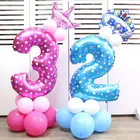 Фольгированные воздушные шары, 40 дюймов, цифры 1, 2, 3, 4, 5, 6, 7, 8, 9, цифровые гелиевый воздушный шар для украшения свадьбы, дня рождения, вечеринки, шарики для будущей мамы
