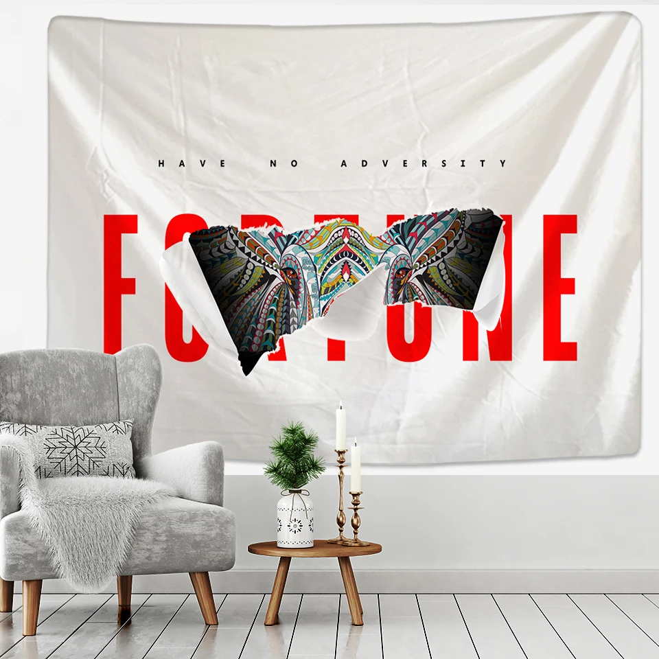 Богемный настенный гобелен в стиле хиппи большой размер с животными г. Настенная