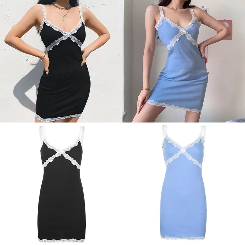 

Женское кружевное Сексуальное Женское облегающее платье Разделение Летнее мини сексуальное нижнее белье с глубоким v-образным вырезом пла...
