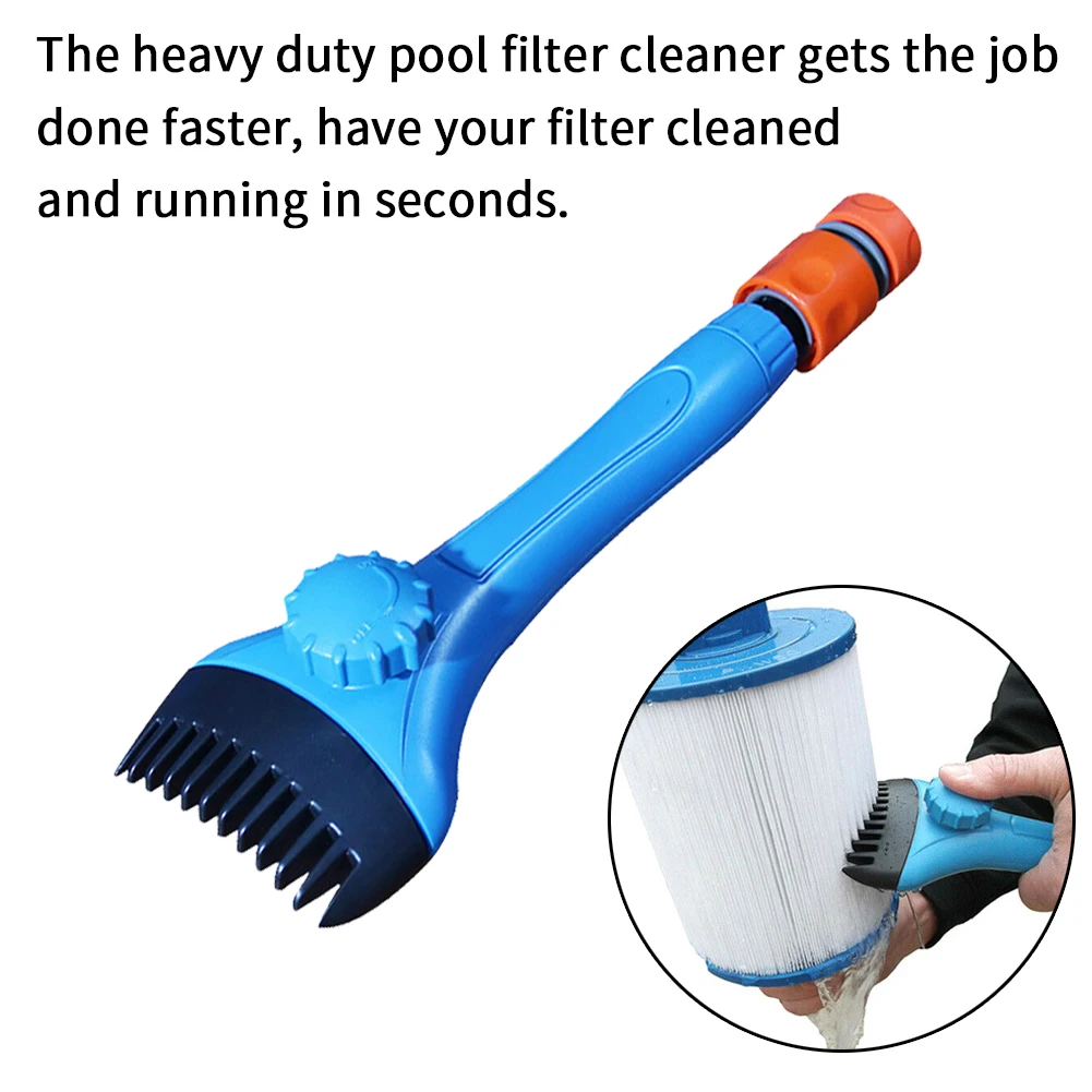 

Easy Clean Cleaning Tool Hot Tub Practical With Handle Anti Dirt Pool Filter Cartridge Cleaner Ergonomic Portable Multifunction