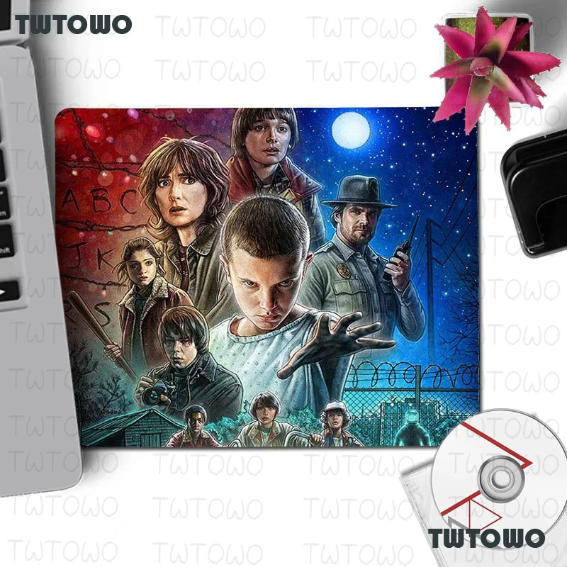 Очень странные дела компьютерных игр Мышь коврики маленькие геймер 29x25 см