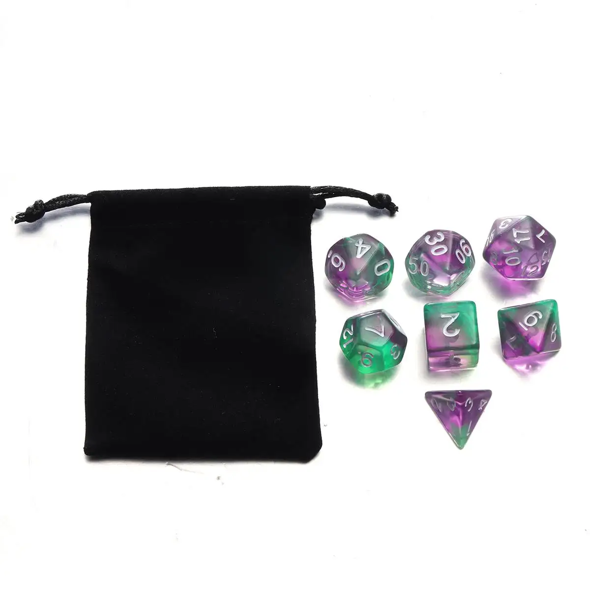 

49pcs 16mm Mixed Color Embossed Gambling Dice Digital Dice Entertainment Playing Game Dice Set Polyhedral Dice With Storage Bag