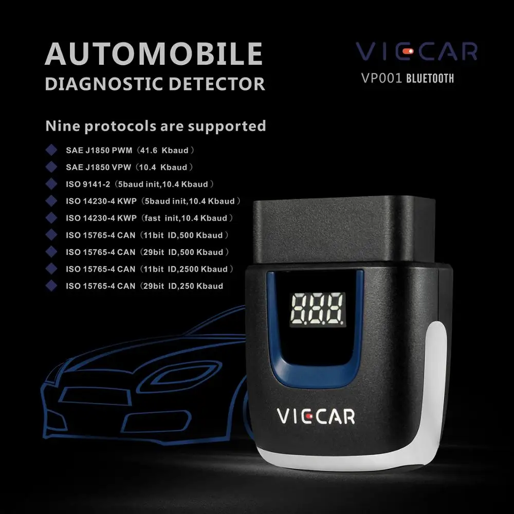 Viecar OBD OBD2 ELM327 V2.2 Bluetooth 4 0 WIFI Type-C сканер PIC18F25K80 для Android/IOS ELM 327 ODB2 автомобильный