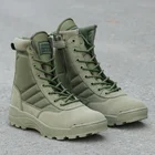 Мужские кожаные ботинки в стиле милитари, черные, зеленые боевые ботинки, тактические ботинки для пехоты, Армейская Обувь