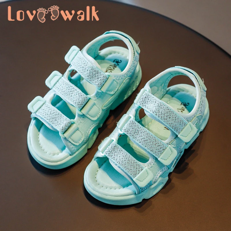 Летние сандалии для мальчиков и девочек Новое поступление Детская спортивная