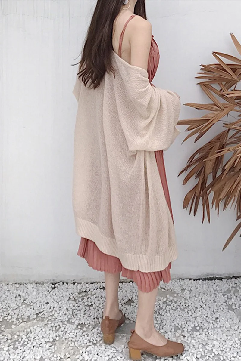 Новинка 2020 модный вязаный кардиган свободный женский свитер с расклешенными